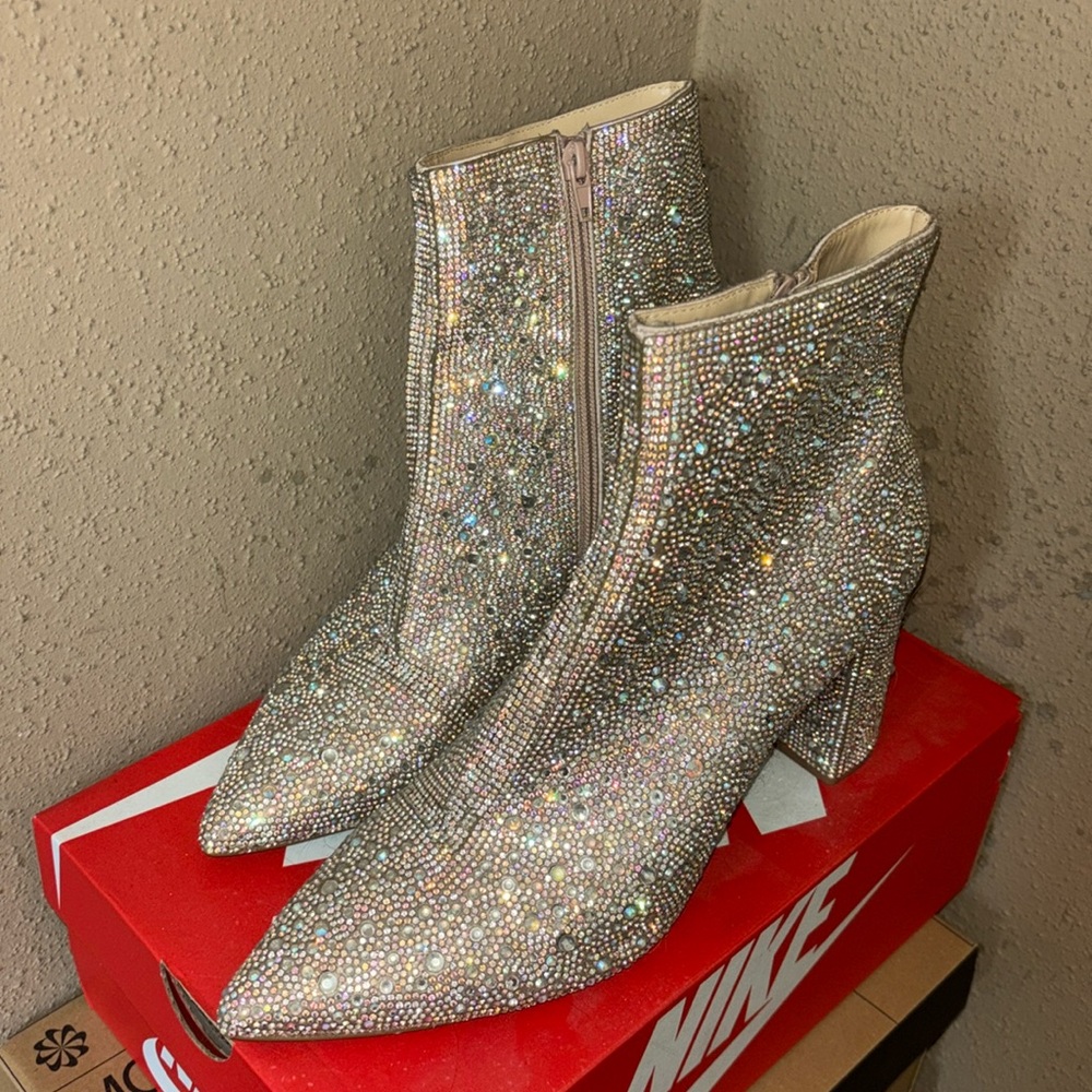 Betsey Johnson rhinestone boots